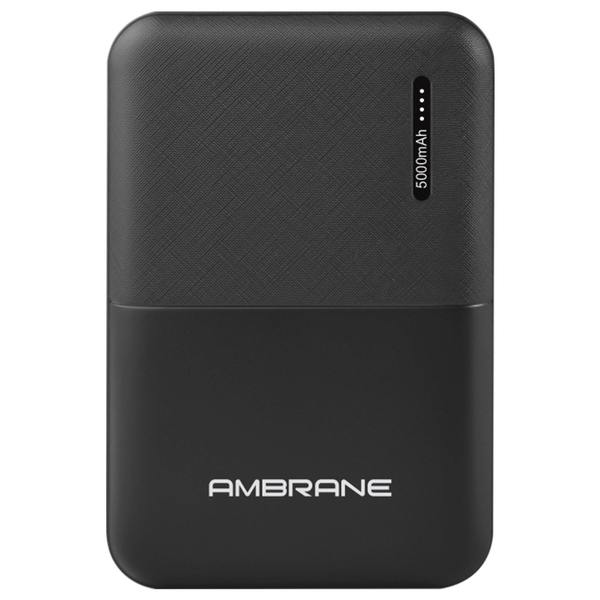 Ambrane PP-150 15000 mAh Li-Polymer Power Bank with 10.5 Watt / 2.1A Charging via Dual USB Ports with Micro & Type C Input for charging (Black)
