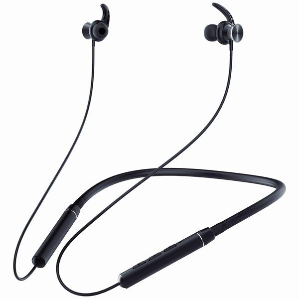 Ambrane Melody 20 Wireless Bluetooth Earphones with High-Quality Sound, Long Playtime, Magnetic Clasps and In-Line Mic For Calling (Black)