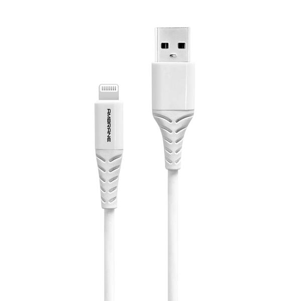 Ambrane ABCL-15 Plus 3A Lightning Braided Cable (Grey/Black)