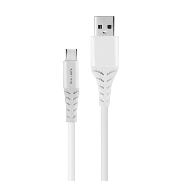 Ambrane CBC-15 1.5 Meter Braided Type C Cable (Black-White)