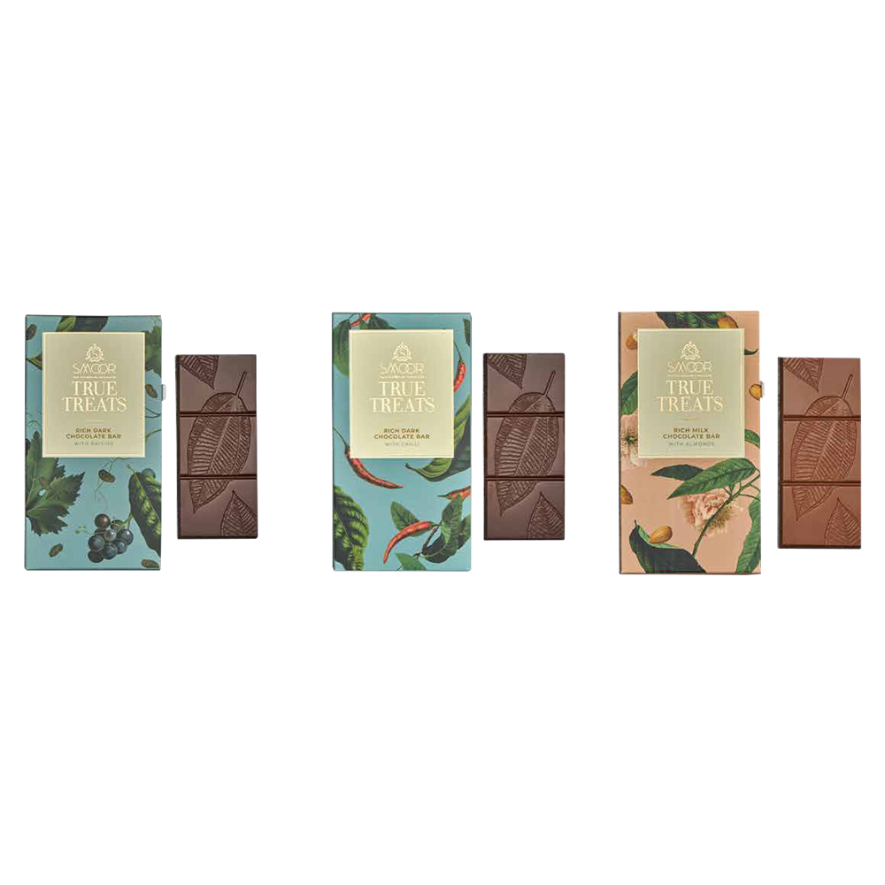 SMOOR CHOCOLATES -  TRUE TREAT Pack ( Raisin, Chilli, Almond )