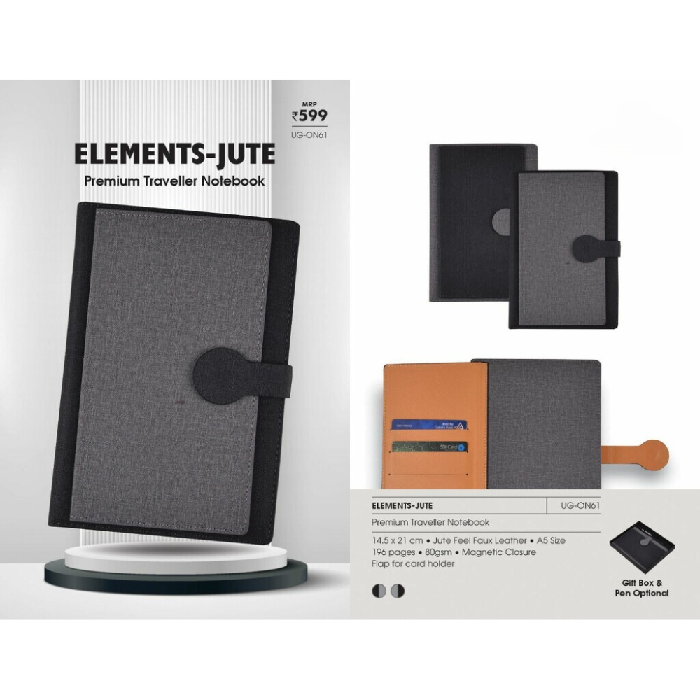 ELEMENTS - JUTE Premium Traveller NoteBook